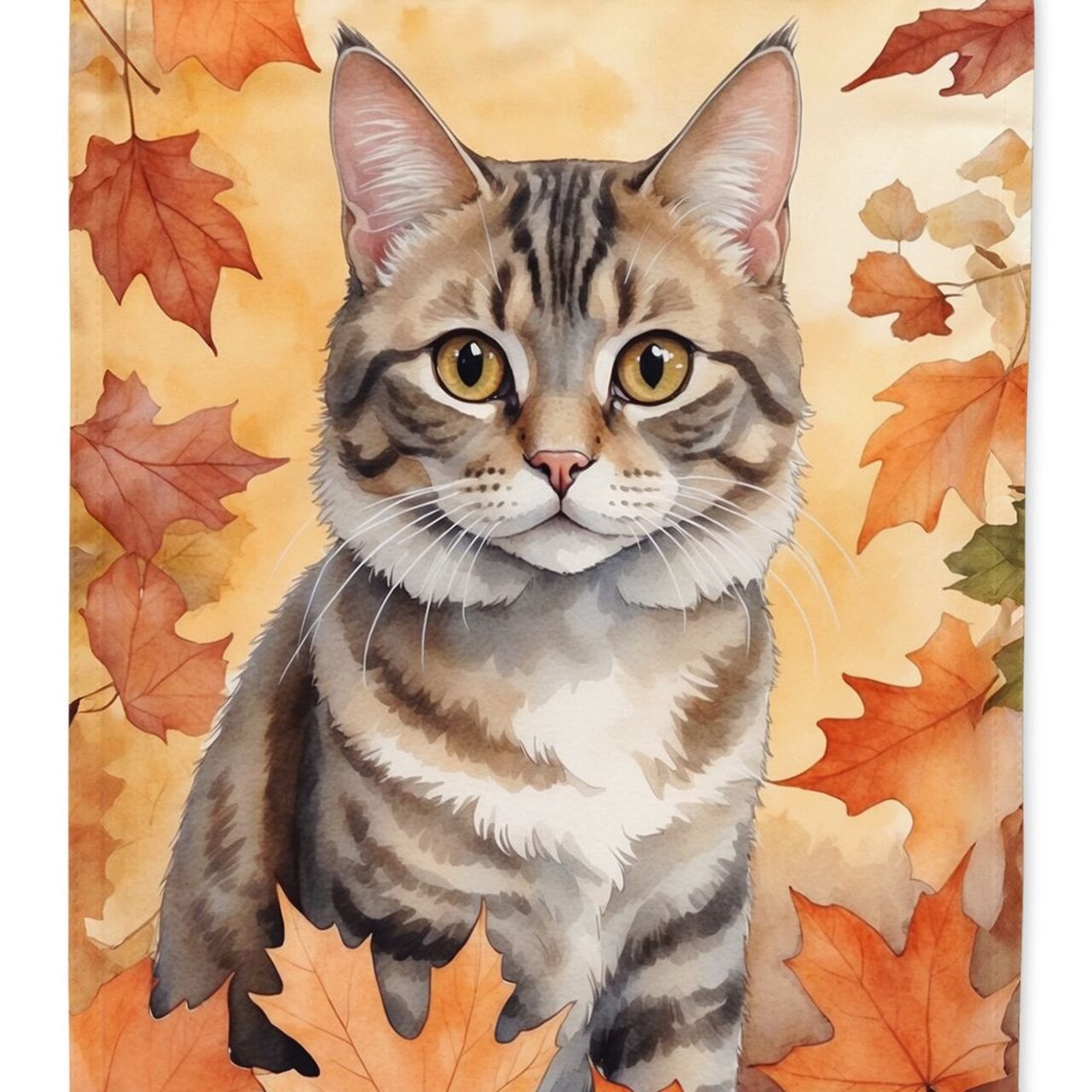 Edge Collections - 28" x 40" - Multicolor - American Bobtail House Flag Decorative Sleeve Pole Banner - 1 Piece